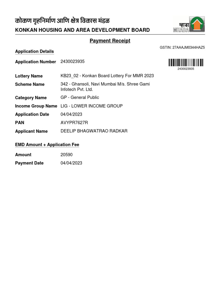 DEMAND ASSESSMENT CITIZEN MHADA GOV IN visual data 2