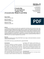 Baek, Byers, Vito - 2018 - Transformational Leadership and Organizational Commitment in Korean Police Station Test of Second-Order MLQ-6