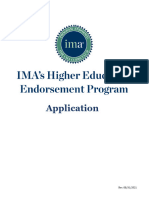 IMA Endorsement Application Form