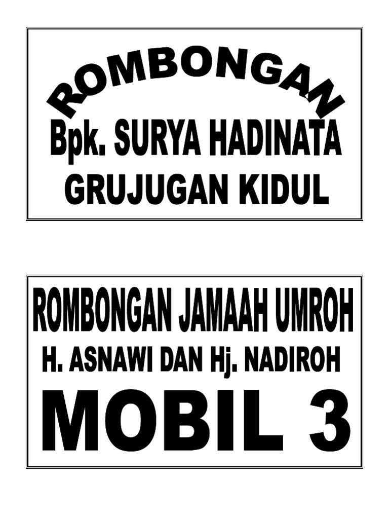 Rombongan Jamaah Umroh | PDF