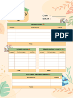 Soft Orange Organic Budget Planner (21 × 33 CM)