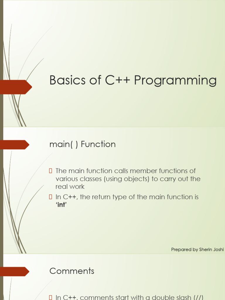 Unit 2 - Basics of C++ Programming | Download Free PDF | C++ | Reserved ...