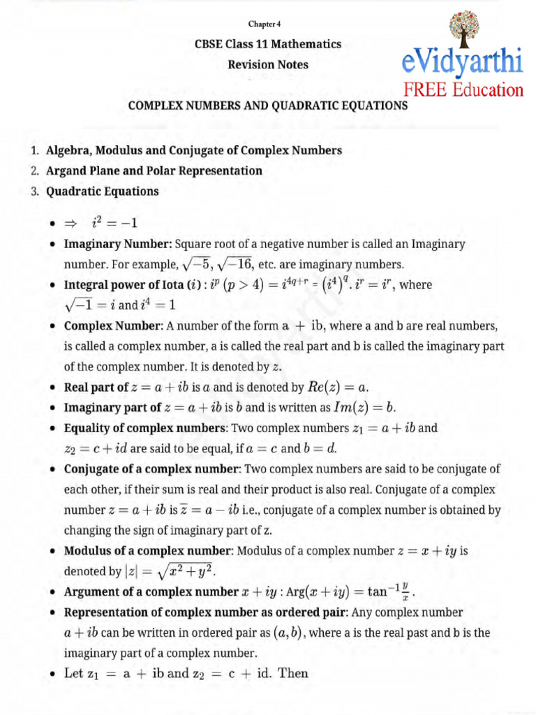 Math Class 11 Chapter 4 Ex 4.1 Full