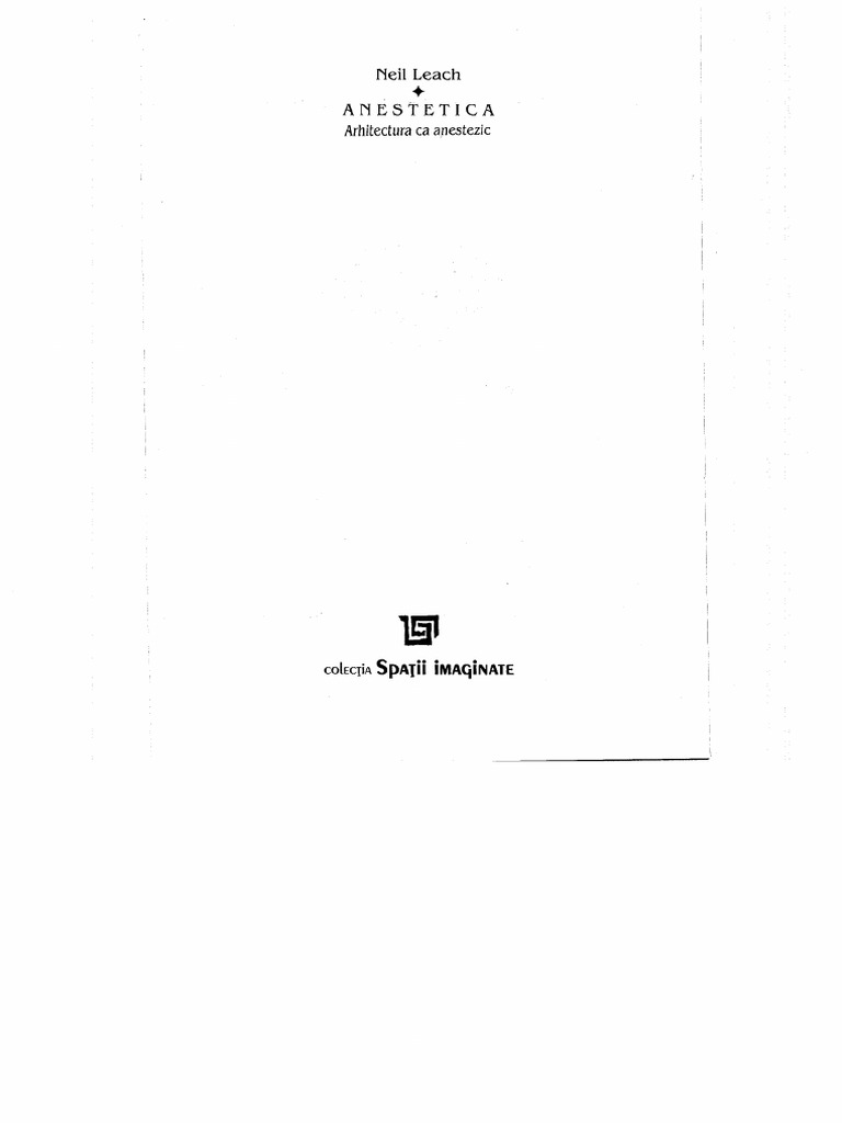 Neil leach anestetica pdf