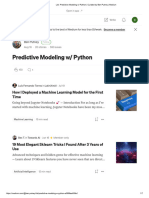 Predictive Modeling W - Python - Curated by Ben Putney - Medium