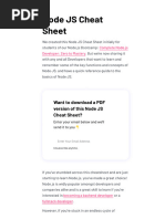 Node JS Cheat Sheet + PDF Zero To Mastery