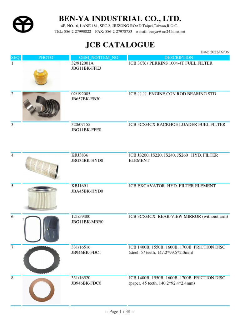 サイ JCB Model | PDF | Mechanical Engineering | Vehicle Parts