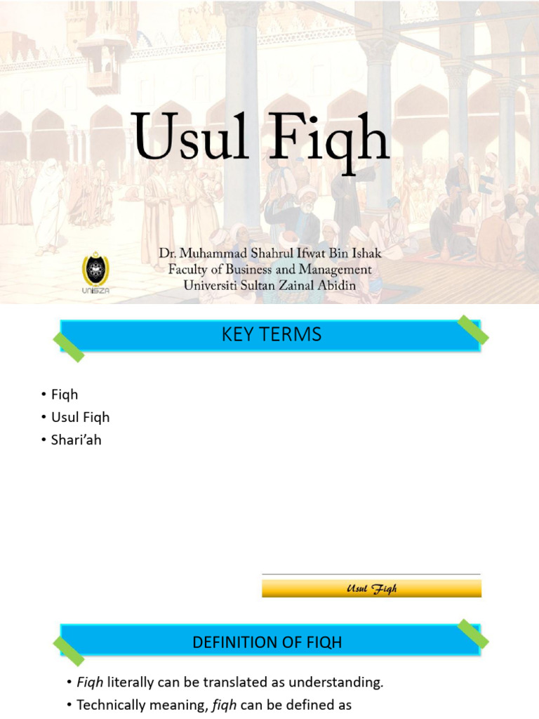 Usul Fiqh 1 Shariah Fiqh And Usul Fiqh Pdf Sharia Hadith