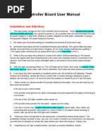 The User Manual of Controller Board