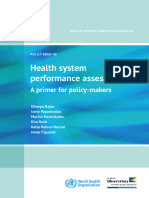 Health System Performance Assessment A Primer For Policy-Makers