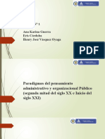 Paradigmas Del Pensamiento Administrativo 2 y Organizacional Público (