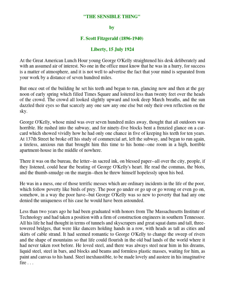 The Sensible Thing Pdf