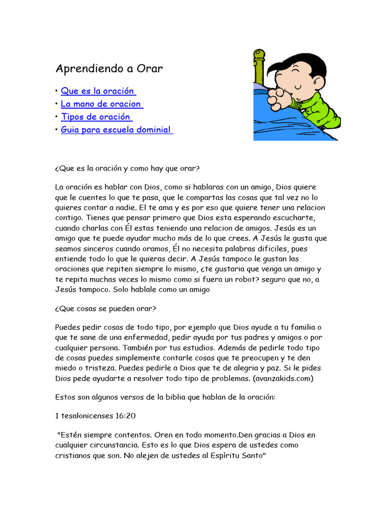 Aprendiendo A Orar | PDF | Oración | Amor