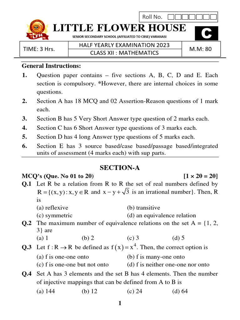 Calculs 12th pdf mathematical relations mathematics