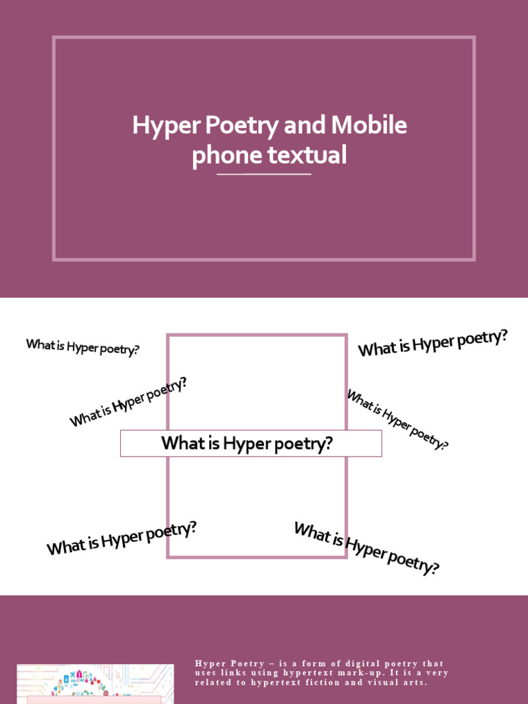 Hyper Poetry and Mobile Phone Text Tula PDF Poetry Rhyme