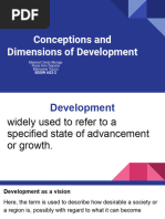 Conceptions and Dimensions of Development 1