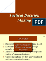 Topic 5 - Tactical Decision Making