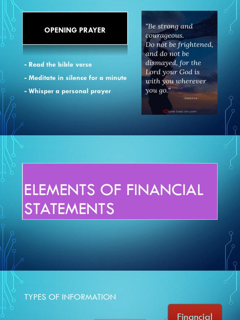 Part 1 Chapter 2 Elements of Financial Statement PDF Balance