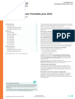 June 2024 Zone 1 Time Table