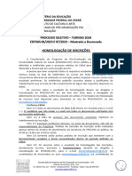 HOMOLOGACAO DAS INSCRICOES - PRELIMINAR Assinado