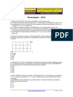 Análise Combinatória Permutação 2016