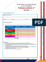 Exámen 1er Trimestre 3° Telesecundaria - Contestado (