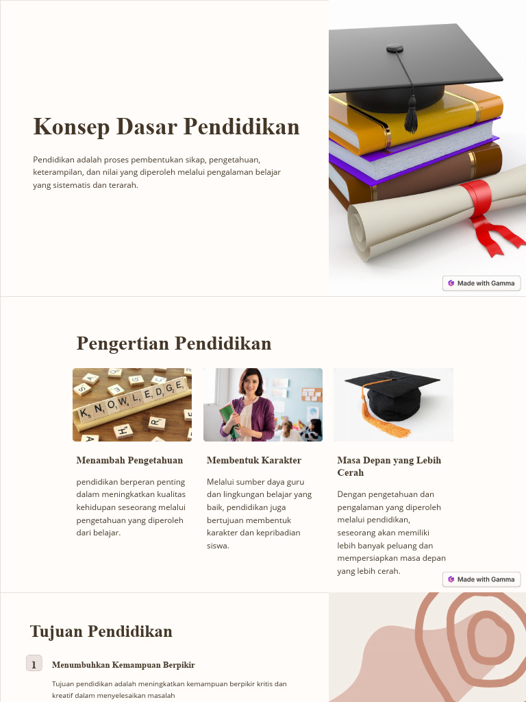 Konsep Dasar dan Tujuan Pendidikan | PDF