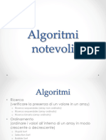 Algoritmi Notevoli