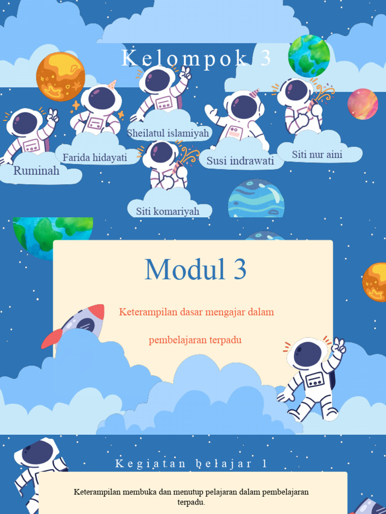 Kelompok 3 Pembelajaran Terpadu Modul 3 | PDF | Karier & Perkembangan