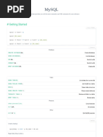 MySQL Cheat Sheet & Quick Reference