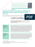 Occlusion de L'artère de Percheron: Difficultés Du Diagnostic Clinique Et Place de l'IRM. À Propos de Six Cas