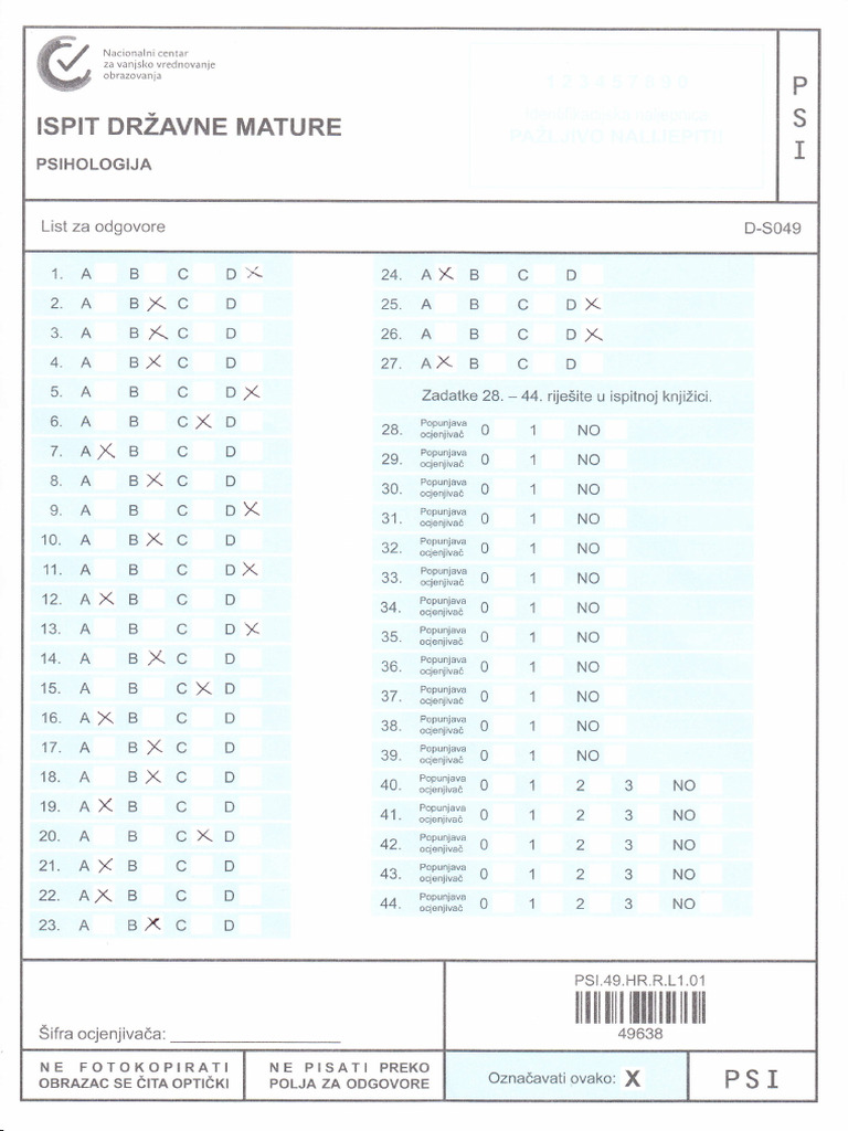 PSI List S Odgovorima | PDF