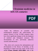 World and Ukrainian medicine in ХІХ-ХХ centuries