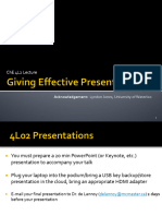 Lecture 6 - How To Give Good Presentations - Student