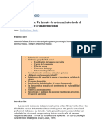 Anorexia, Bulimia. Un Intento de Ordenamiento Desde El Enfoque Modular-Transformacional