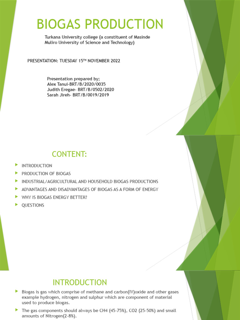 Biogas Production: Process and Insights | PDF | Biogas | Anaerobic ...