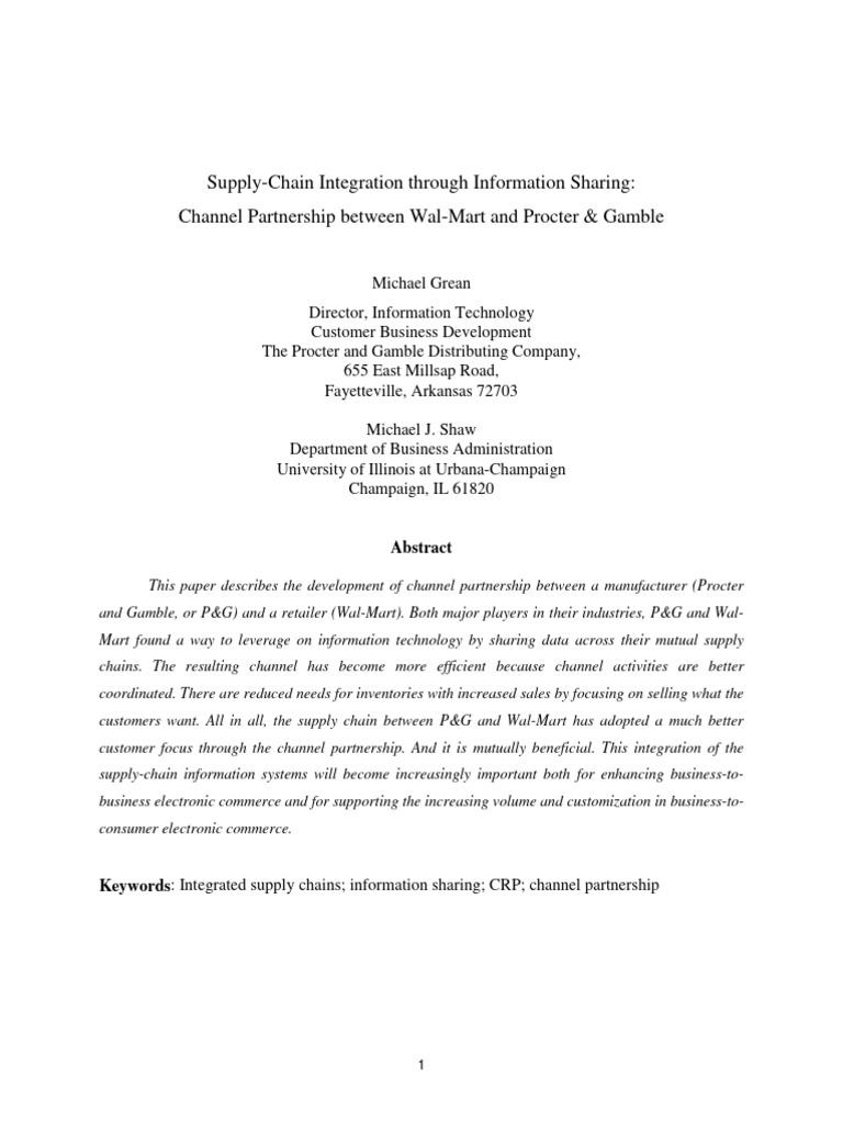 Supply Chain Integration Through Informa | PDF | Supply Chain ...