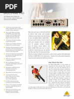 Behringer - Bass V-Amp Pro p0155 - Product Information Document