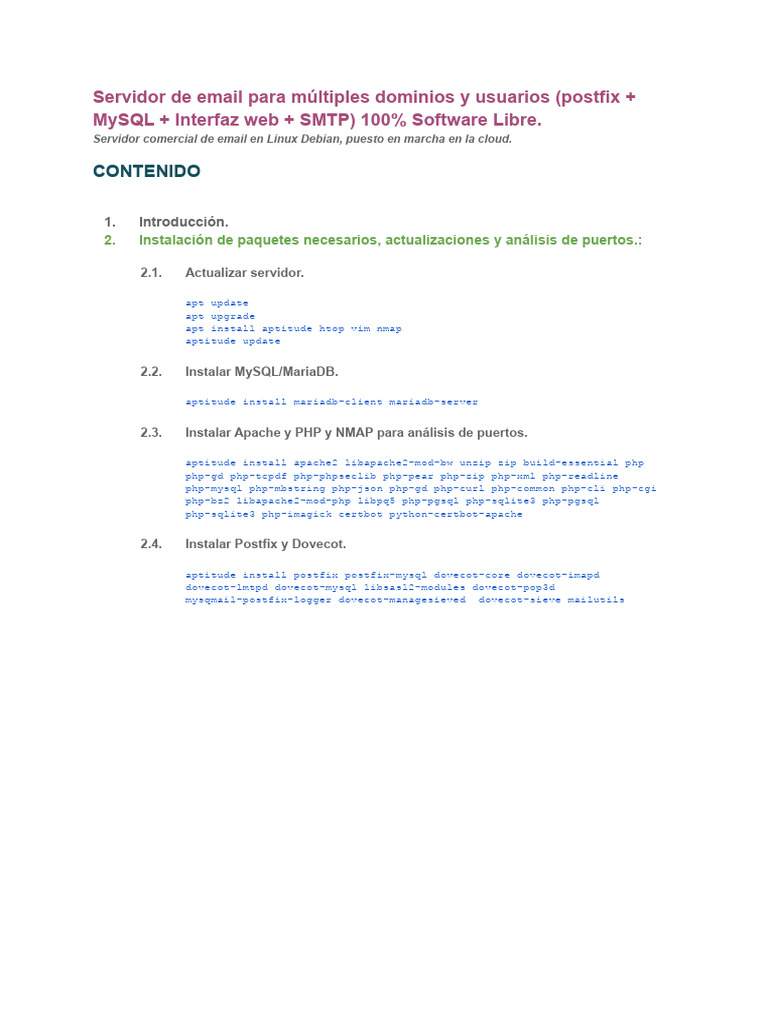 Configuracion De Sistema Aplicacion