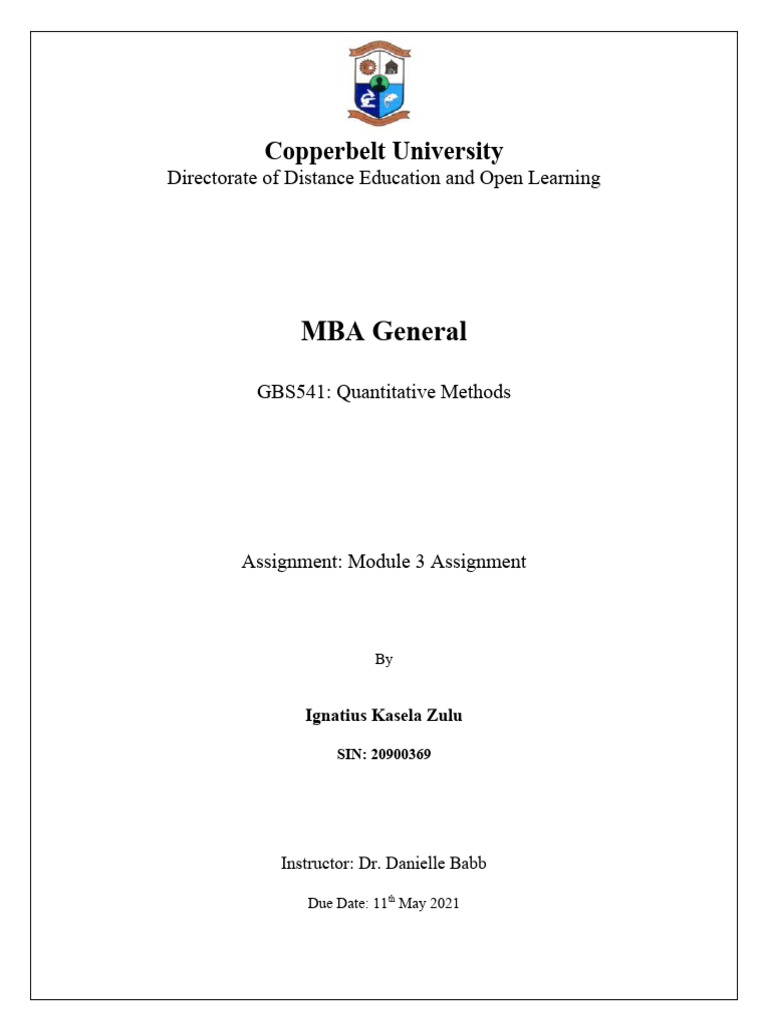 MBA Assignment: Optimal Strategies in Games | PDF | Mathematical ...