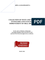 Collection of Texts and Tasks in English Language For Improvement of Oral Speech