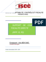 COURS DE FISCALITE APPROFONDIE Support 29102019