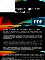 Role of Social Media in Education