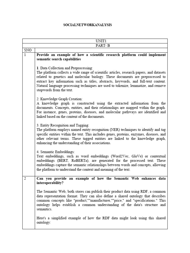 Social Network Analysis Answers | PDF | Resource Description Framework ...