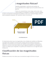 ¿Qué Son Las Magnitudes Físicas