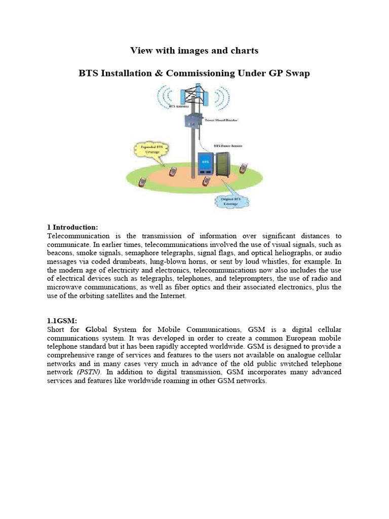 BTS Installation & Commissioning PDF Antenna (Radio) Microwave