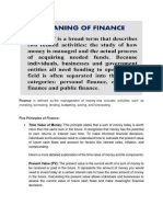 5 Basic Principles of Finance