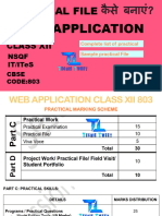 Practical File Web Application (803) Class XII