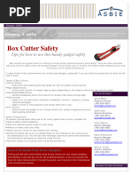 Safe Box Cutter Usage Guidelines | PDF | Knife | Tools