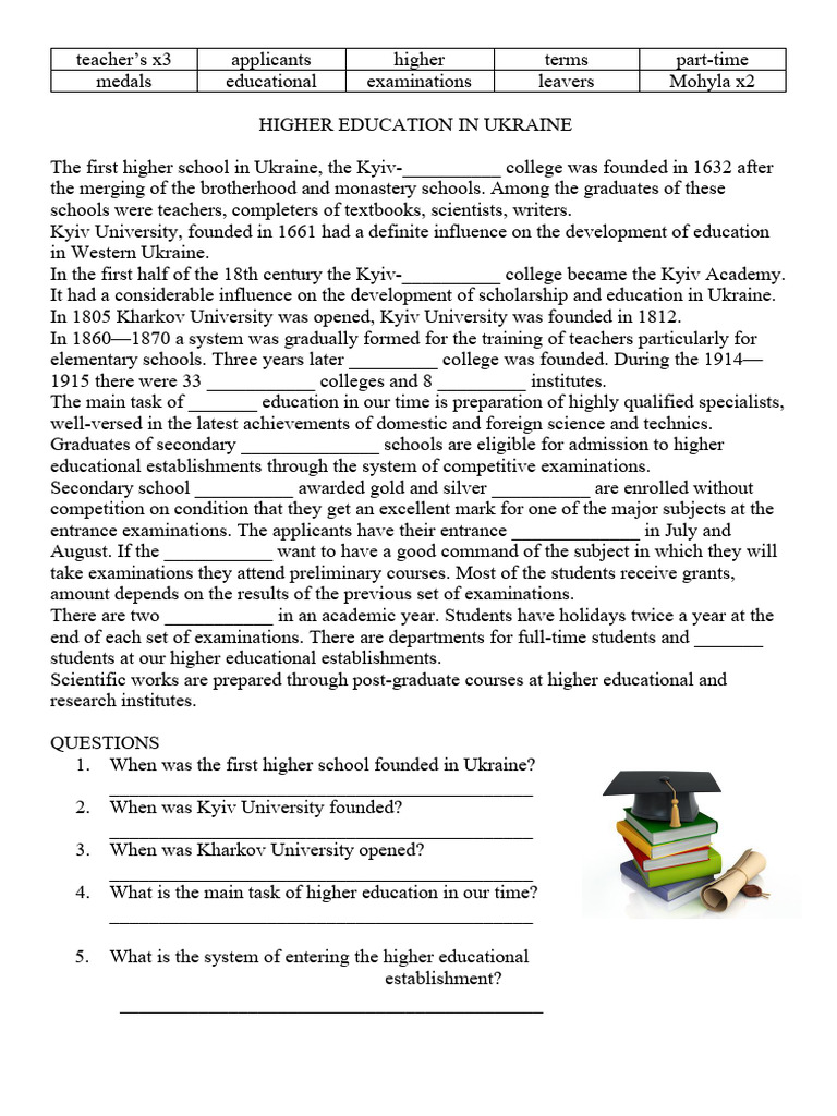 Overview of Higher Education in Ukraine | PDF | University And College ...
